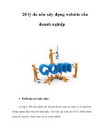 20 lý do nên xây dựng website cho doanh nghiệp