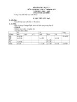 Đề thi Sinh học 6 HK 1