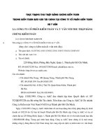 Thực trạng thu thập bằng chứng kiểm toỏn trong kiểm toán Bảo cáo tài chính tại Công ty cổ phần Kiểm toán và Tư vấn