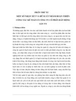 Một số kiến nghị đề xuất nhằm hoàn thiện công tác quản lý hạch toán chi phí sản xuất và tính giá thành sản phẩm tại công ty cổ phần bất động sản VN