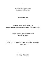 Marketing trực tiếp tại công ty cổ phần logistics cảng đà nẵng 