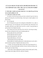 LÝ LUẬN CHUNG VỀ KẾ TOÁN CHI PHÍ, DOANH THU VÀ XÁC ĐỊNH KẾT QUẢ TIÊU THỤ TẠI CÁC DOANH NGHIỆP SẢN XUẤT