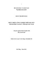 Phát triển công nghiệp trên địa bàn thành phố tam kỳ, tỉnh quảng nam 