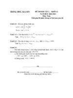 thi học ky I Toan 2010-2011