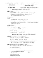 Đề thi tuyển sinh cao đẳng năm 2007 môn Toán khối A