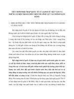 TIẾN TRÌNH HỘI NHẬP QUỐC TẾ CỦA KINH TẾ VIỆT NAM VÀ NHỮNG CƠ HỘI THÁCH THỨC ĐỐI VỚI LĨNH VỰC TÀI CHÍNH NGÂN HÀNG