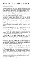 NGUỒN GỐC CỦA NHÀ NƯỚC VÀ PHÁP LUẬT