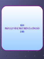 Bài soạn Bài 8 Pháp luật với sự phát triển của công dân