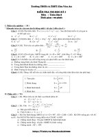 KTHKI - TOÁN 8 (  ĐỀ + ĐÁP ÁN )