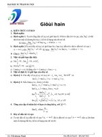 Bài giảng Chuyên đề: Giới hạn và liên tục hàm số