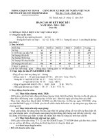 Gián án Báo cáo sơ kết cuối học kỳ I năm học : 2010 - 2011