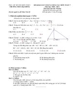 Đề KT cuối kỳ 2 toán 7