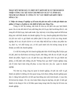 NHẬN XÉT ĐÁNH GIÁ VÀ MỘT SỐ Ý KIẾN ĐỀ XUẤT NHẰM HOÀN THIỆN CÔNG TÁC KẾ TOÁN CHI PHÍ SẢN XUẤT VÀ TÍNH GIÁ THÀNH SẢN PHẨM  Ở  CÔNG TY TƯ VẤN THIẾT KẾ KIẾN TRÚC SÔNG CẦU