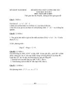 ĐỀ KIỂM TRA HỌC KÌ I TỈNH NAM ĐỊNH