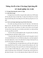 Những vấn đề cơ bản về tín dụng Ngân hàng đối với  doanh nghiệp vừa và nhỏ