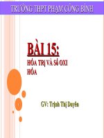 Bài 15: Hóa trị và số oxi hóa (cb)