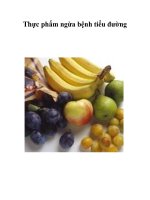 Thực phẩm ngừa bệnh tiểu đường