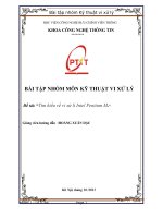 Báo cáo chi tiết tìm hiểu kiến trúc về vi xử lí Intel Pentium M