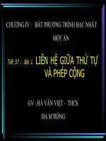 Bài soạn LIEN HE GIUA THU TU VA PHEP CONG
