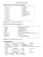 Gián án ngân hàng từ vựng bài 13