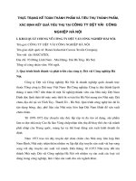 Thực trạng kế toán thành phẩm và tiêu thụ thành phẩm, xác định kết quả tiêu thụ tại công ty dệt vải  công nghiệp Hà nội