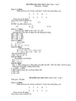 Tài liệu Đề kiểm tra học kì 2 toán 7