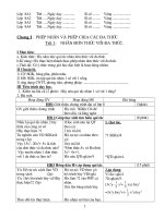 Tài liệu Giáo án Đại số HKI - Lớp 8 (3cột)