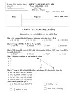 Bài KT giữa kì 1 TV