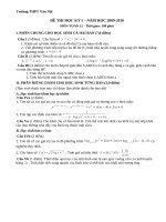 Đề thi học kỳ I -cho cả hai ban. năm học 10-11