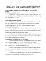 CƠ SỞ LÝ LUẬN VỀ KẾ TOÁN CHI PHÍ SẢN  XUẤT VÀ TÍNH GIÁ THÀNH SẢN PHẨM TRONG DOANH NGHIỆP SẢN XUẤT