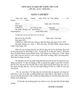 Gián án giấy cam kết