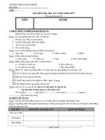 Bài giảng Đề thi Sinh 7 HK1