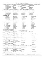 ÔN THI HK1- ENGLISH 7