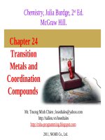 Bài soạn Chapter 24 Transition Metals and Coordination Compounds