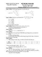 Bài soạn DE MAY TINH NĂM HỌC 09 - 10