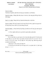 Đề thi Sinh HSG lớp 9 NH 10-11