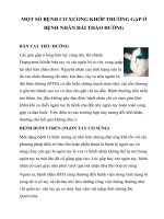 MỘT SỐ BỆNH CƠ XƯƠNG KHỚP THƯỜNG GẶP Ở BỆNH NHÂN ÐÁI THÁO ÐƯỜNG