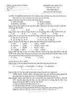 Gián án Ðê thi HK 1Hoa 9( 2010-2011)