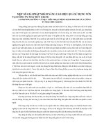 MỘT SỐ GIẢI PHÁP NHẰM NÂNG CAO HIỆU QUẢ SỬ DỤNG VỐN TẠI CÔNG TY MAY ĐỨC GIANG