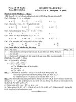 De thi ky I- Dap an toan 9