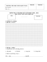 DE THI TV VIẾT HKI LOP 4