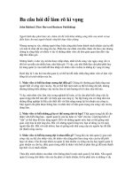 Ba câu hỏi để làm rõ kì vọng