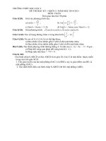 Đề thi Học kỳ có đáp án