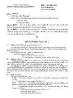 Đáp án & đề ktra HK1 Văn 11 (new)