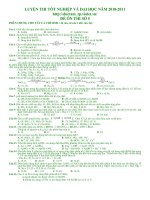 Bài soạn ĐỀ HÓA ĐH-CĐ NĂM 2011 SỐ 5