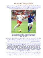 VN thua trắng tại Malaysia