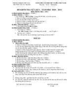 Tài liệu ĐỀ THI TOÁN GKI