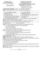 Bài soạn đề kiểm tra học kì I -gdcd 8 -2010