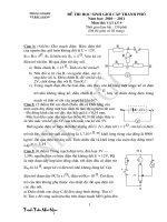 Đề thi HSG Thành phố Bắc Giang