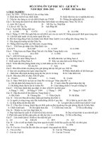 ĐỀ CƯƠNG ÔN TẬP LỊCH SỬ 9- HK I-2010-2011